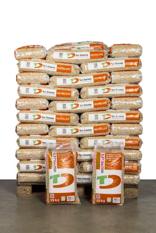 Houtpellets (wit) 15kg - Afbeelding 2